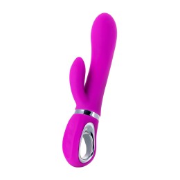 Лиловый вибратор с клиторальным стимулятором JOS JOLY - 19,6 см.