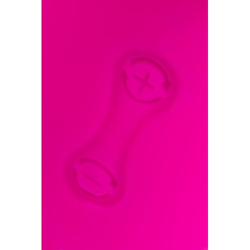 Розовый силиконовый вибратор с клиторальным стимулятором LIA - 19 см.