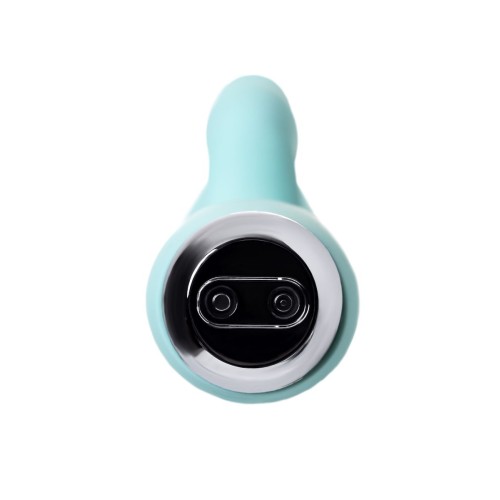 Мятный вибратор с клиторальным стимулятором MILO - 20 см.