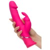 Розовый вибратор-кролик Realistic Dual Density Rechargeable Rabbit Vibrator - 25,5 см.