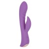Фиолетовый вибромассажер-кролик 5  Silicone Ripple Passion - 19,1 см.