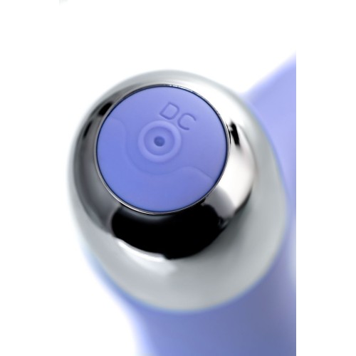 Сиреневый вибратор с клиторальной стимуляцией Crocus - 17,5 см.