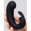 Черный мини-вибратор  кролик  Sensation Rechargeable G-Spot Rabbit Vibrator - 11,4 см.