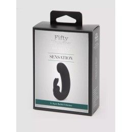 Черный мини-вибратор  кролик  Sensation Rechargeable G-Spot Rabbit Vibrator - 11,4 см.