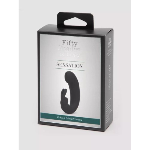 Черный мини-вибратор  кролик  Sensation Rechargeable G-Spot Rabbit Vibrator - 11,4 см.