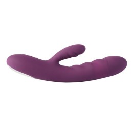 Сливовый вибратор-кролик Avery с возвратно-поступательными движениями - 18,6 см.