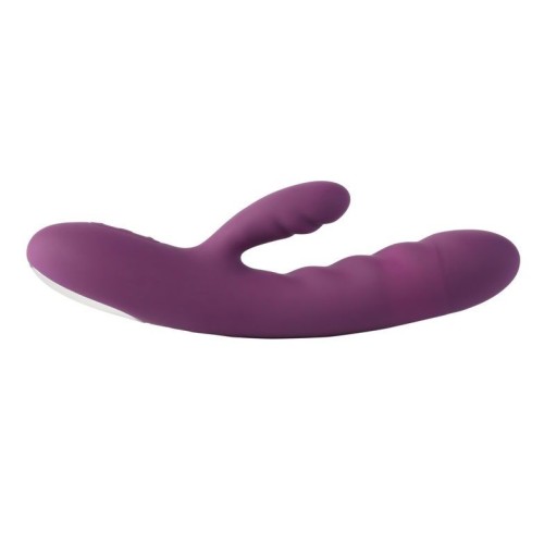 Сливовый вибратор-кролик Avery с возвратно-поступательными движениями - 18,6 см.