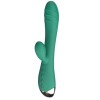 Зеленый вибратор-кролик Eridan - 21 см.