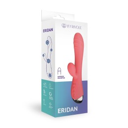 Коралловый вибратор-кролик Eridan - 21 см.