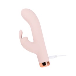 Телесный силиконовый вибратор-кролик - 16,5 см.