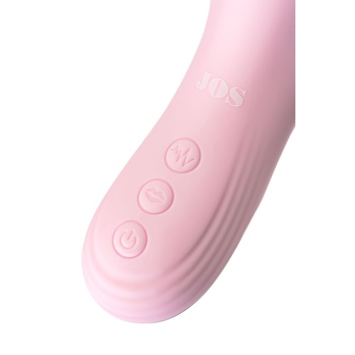 Розовый вибратор-кролик с ласкающим язычком Orali - 22 см.