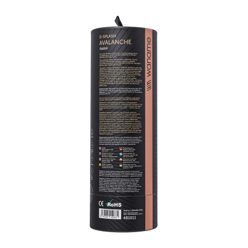 Черный вибратор Avalanche с «танцующим» клиторальным стимулятором - 20,5 см.