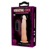 Реалистичный вибромассажер на присоске Vibrating Cock - 23 см.