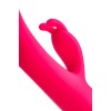Ярко-розовый вибратор с клиторальной стимуляцией Rablock - 23,5 см.