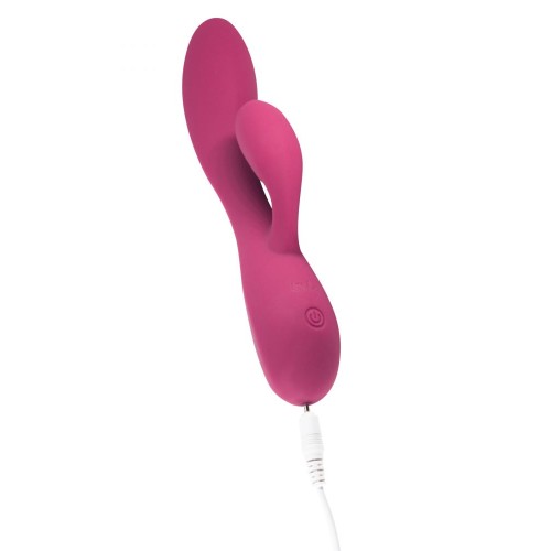 Фиолетовый перезаряжаемый вибратор-кролик Rio - 20 см.