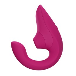 Малиновый вибромассажер для двойной стимуляции Womanizer Blend