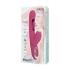 Розовый вибратор с двигающимся язычком и стимулирующим шариком Monti - 24 см.
