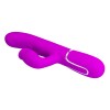 Лиловый вибратор-кролик с пульсацией Gigi - 22,8 см.