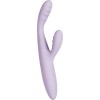 Сиреневый интерактивный вибростимулятор-кролик Cici+ 2 с функцией нагрева - 17,8 см.