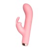 Розовый силиконовый вибратор-кролик - 16,5 см.