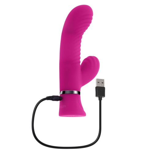 Розовый вибростимулятор-кролик Next Wave - 16,3 см.