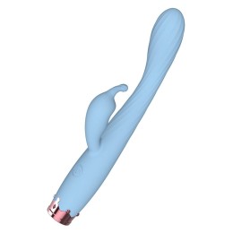 Голубой вибратор-кролик - 17,8 см.