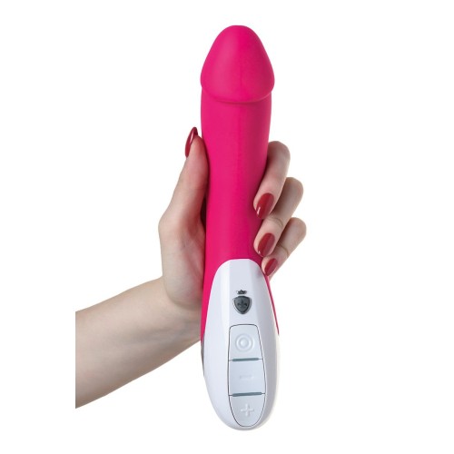 Ярко-розовый вибратор Mystim Terrific Truman - 27 см.