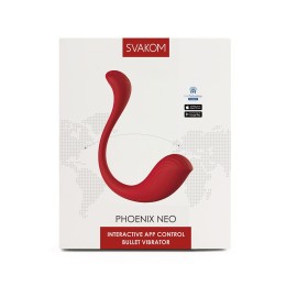 Красный интерактивный вибромассажер Phoenix Neo