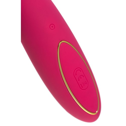 Ярко-розовый вибратор-кролик с вакуум-волновой стимуляцией Enila - 23 см.