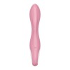 Розовый вибромассажер с функцией расширения Air Pump Vibrator 2 - 20,9 см.