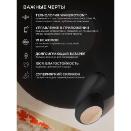 Черный вибратор с управлением через приложение Lelo Ida Wave