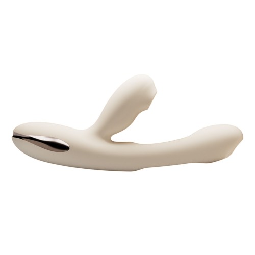 Хай-тек вибратор с таппингом и вакуумом Angela - 21,8 см.