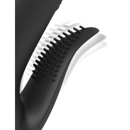 Черный вибратор с функцией фрикций Pogo Thruster - 23,5 см.