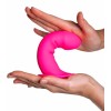 Ярко-розовый фаллоимитатор двойной плотности Hitsens 2 - 16,7 см.