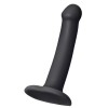Черный фаллос на присоске Silicone Bendable Dildo S - 17 см.