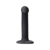 Черный фаллос на присоске Silicone Bendable Dildo S - 17 см.