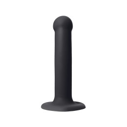 Черный фаллос на присоске Silicone Bendable Dildo S - 17 см.