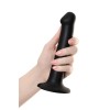 Черный фаллос на присоске Silicone Bendable Dildo M - 18 см.