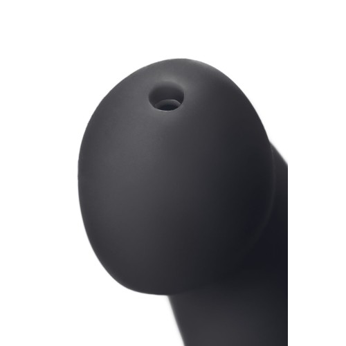 Черный фаллос с имитацией эякуляции Silicon Cum Dildo L - 19,6 см.