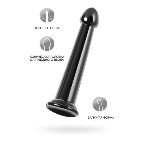 Черный нереалистичный фаллоимитатор Jelly Dildo L - 20 см.