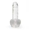 Прозрачный фаллоимитатор на присоске - 15 см.