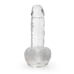 Прозрачный фаллоимитатор на присоске - 15 см.