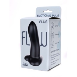 Черный нереалистичный дилдо Emotional Plus на присоске - 13 см.