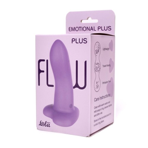 Фиолетовый нереалистичный дилдо Emotional Plus - 13 см.