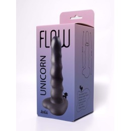 Черный нереалистичный дилдо Unicorn - 17,5 см.