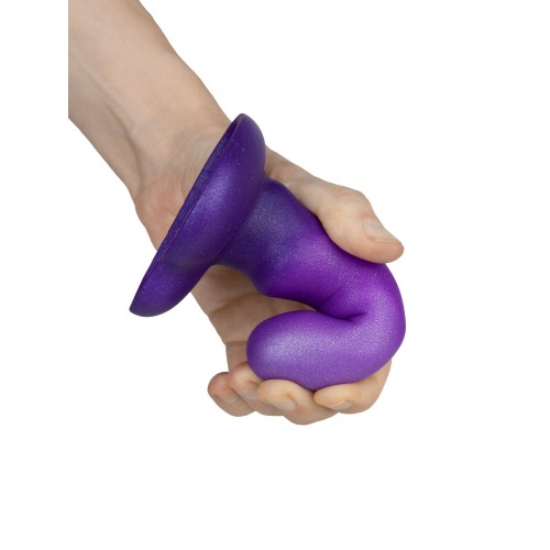 Фиолетовый нереалистичный дилдо Unicorn Max - 12,5 см.