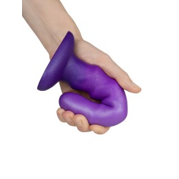 Фиолетовый нереалистичный дилдо Unicorn - 17,5 см.