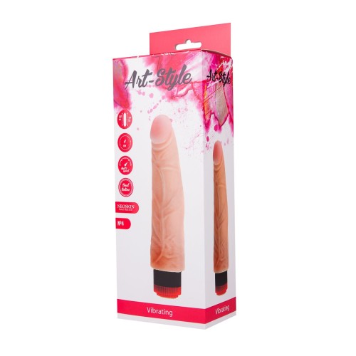 Вибратор ART-Style №4 с встроенным пультом - 21 см.