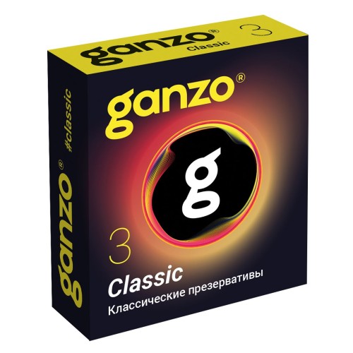 Классические презервативы с обильной смазкой Ganzo Classic - 3 шт.