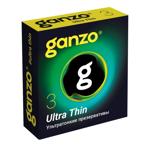 Ультратонкие презервативы Ganzo Ultra thin - 3 шт.